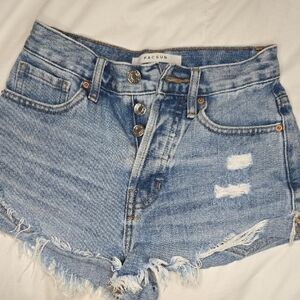 PacSun Light Blue Distressed Jean Shorts